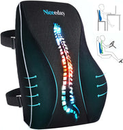 Memory Foam Lumbar Support Pillow with Mesh Cover