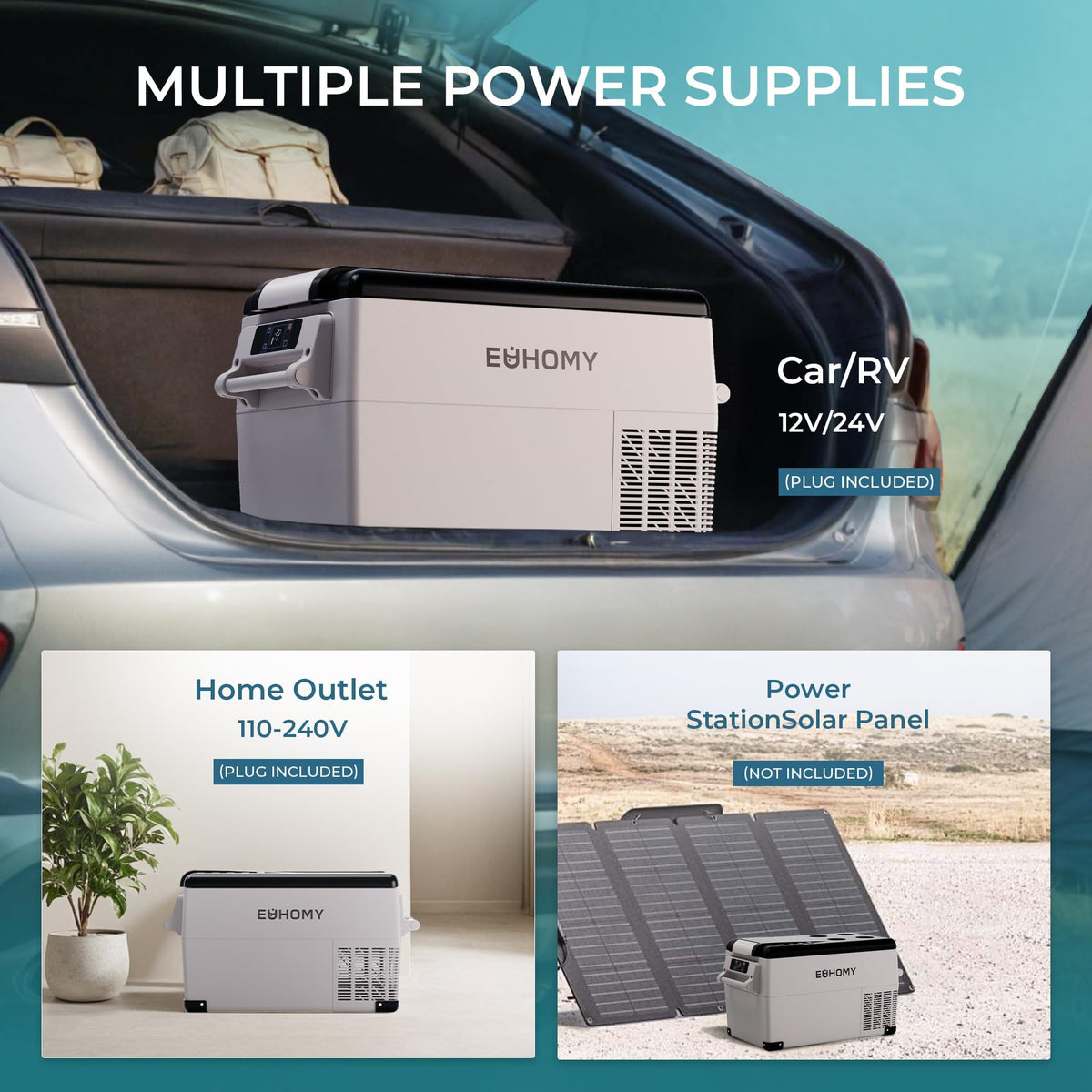EUHOMY 12 Volt Refrigerator, 59QT (55L) Electric Cooler