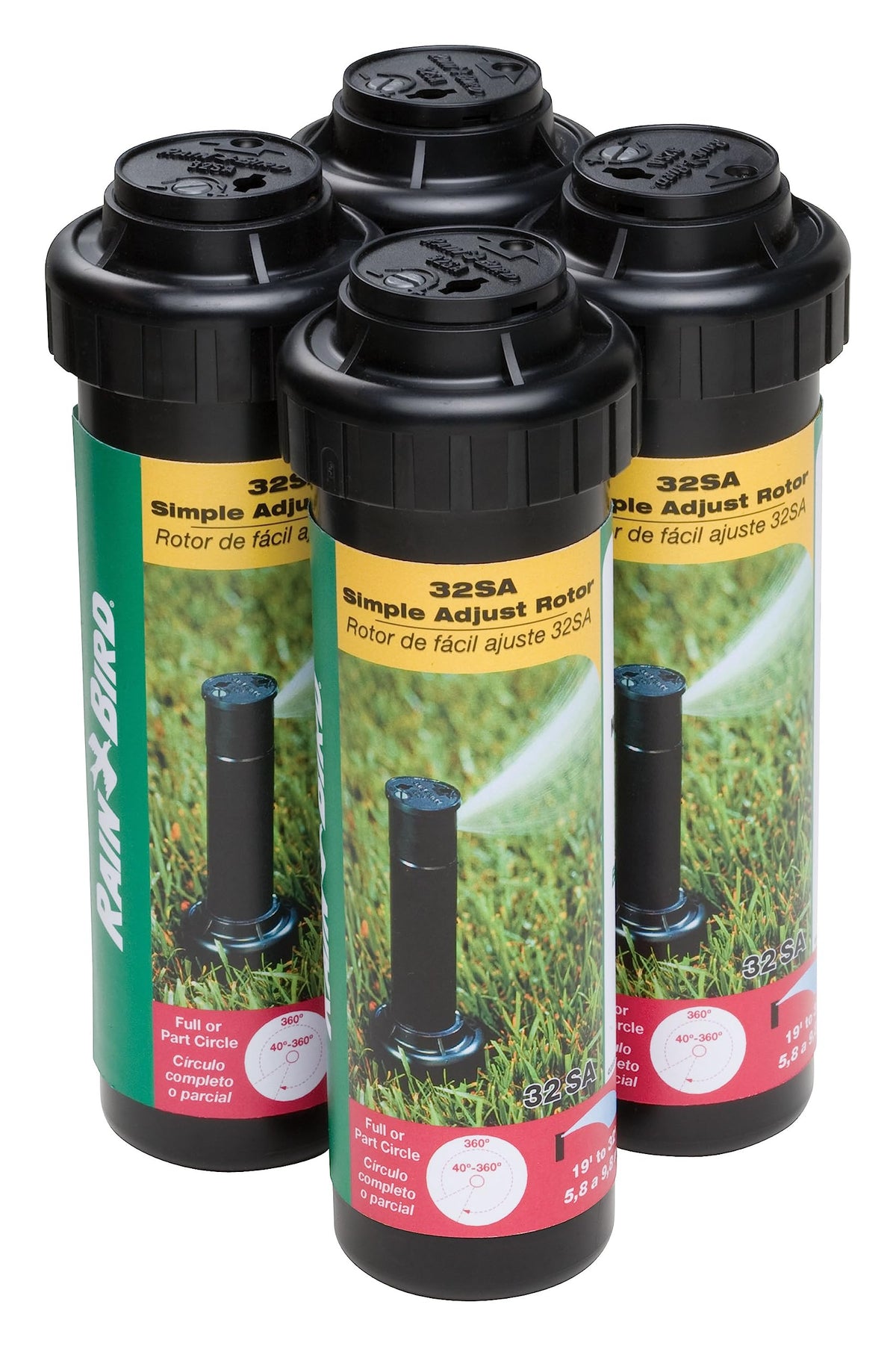 Rain Bird 32SA Simple Adjust Gear Drive Rotor, 4 Pack
