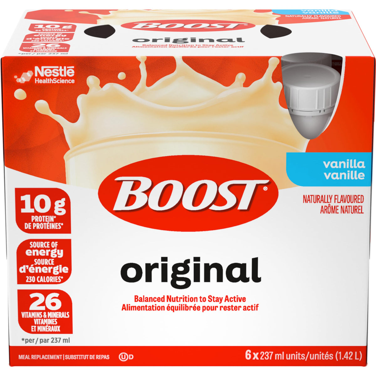 Boost Original Meal Replacement Drink, Vanilla, 237mL, 24 Pack