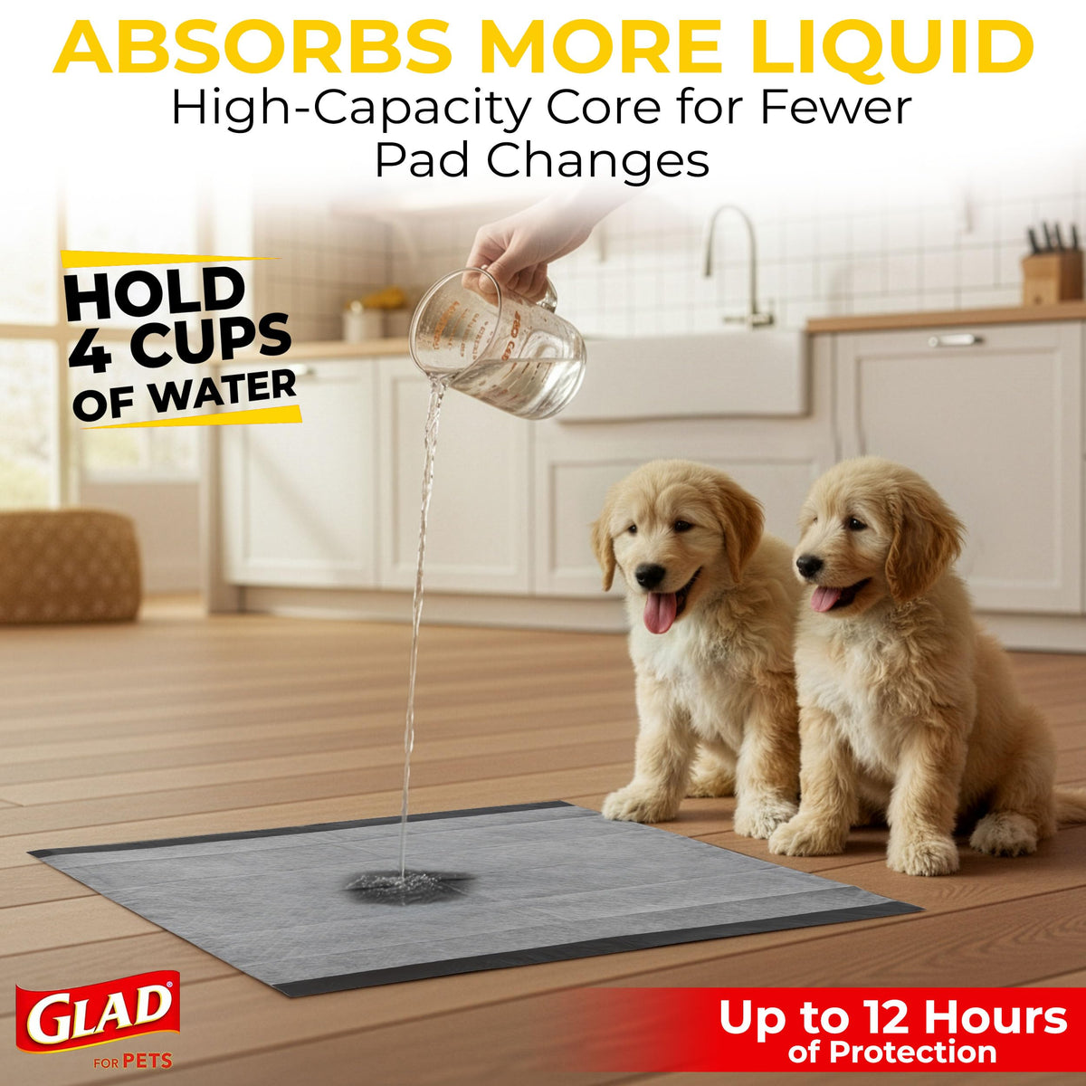 Glad for Pets Activated Carbon Training Pads, 100 Count, FFP8654ST