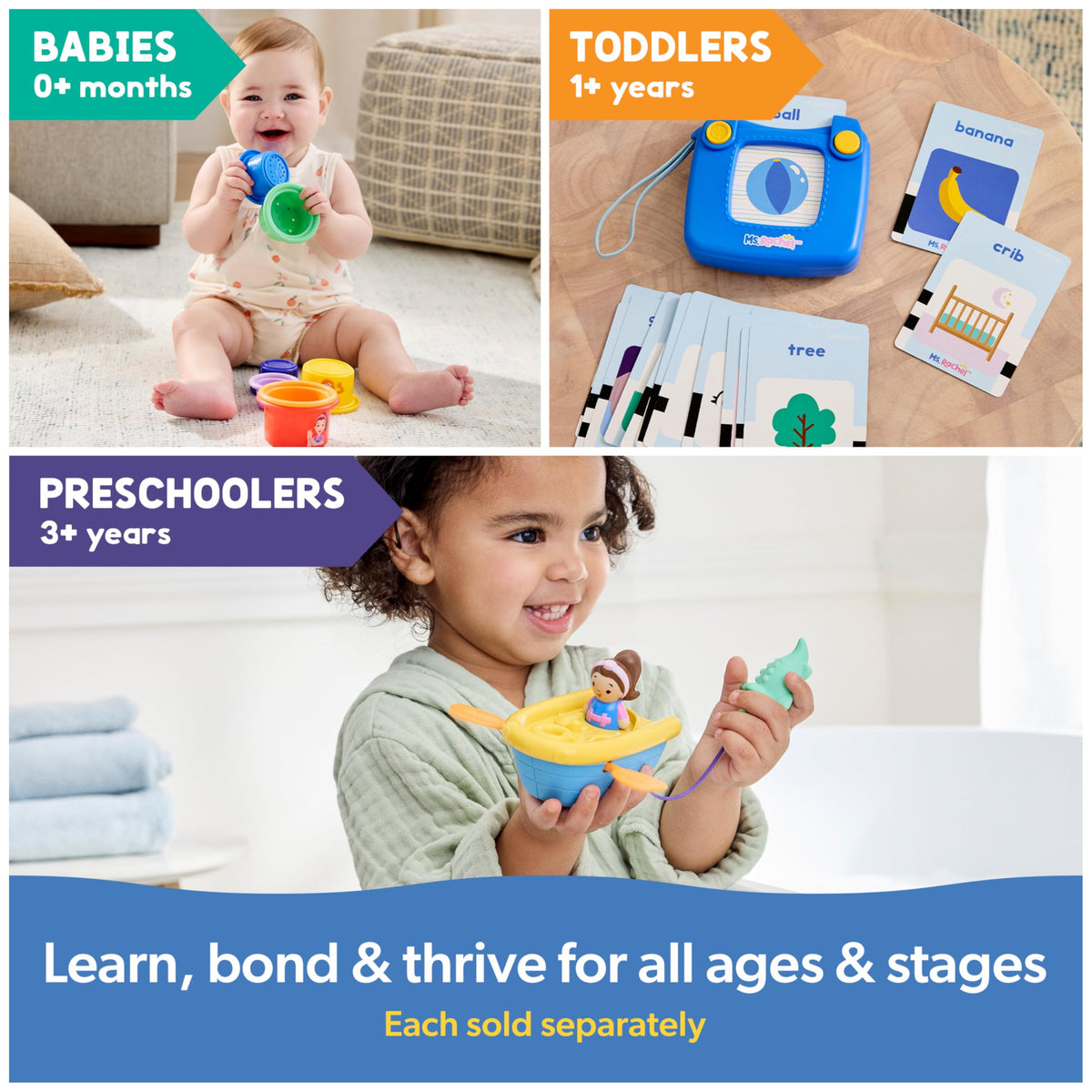 Ms. Rachel First Words Flash Cards, Electronic Card Reader, 100 Words