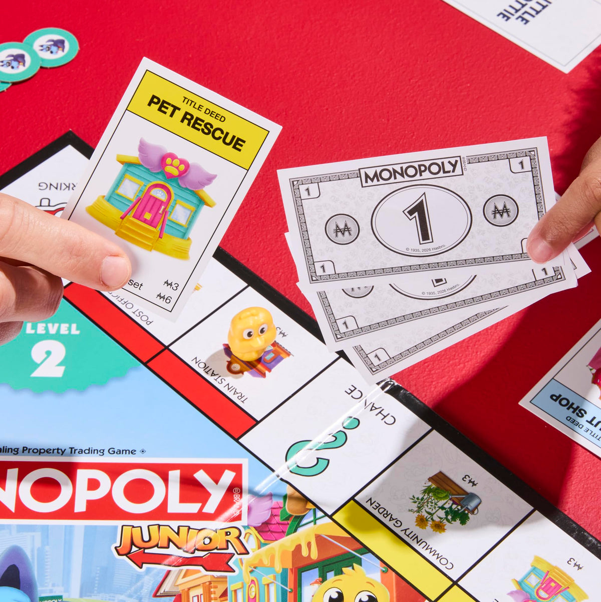 Monopoly Junior Board Game, 2 Games in 1, Ages 4+ (English & French)