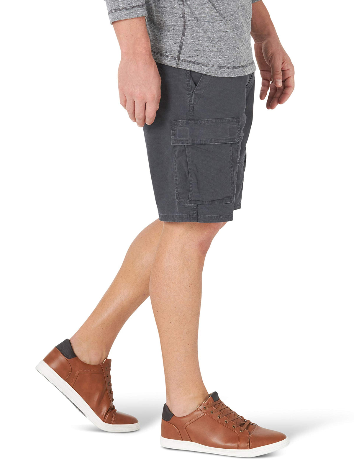 Wrangler Authentics Men's Classic Cargo Stretch Short, Anthracite, 38