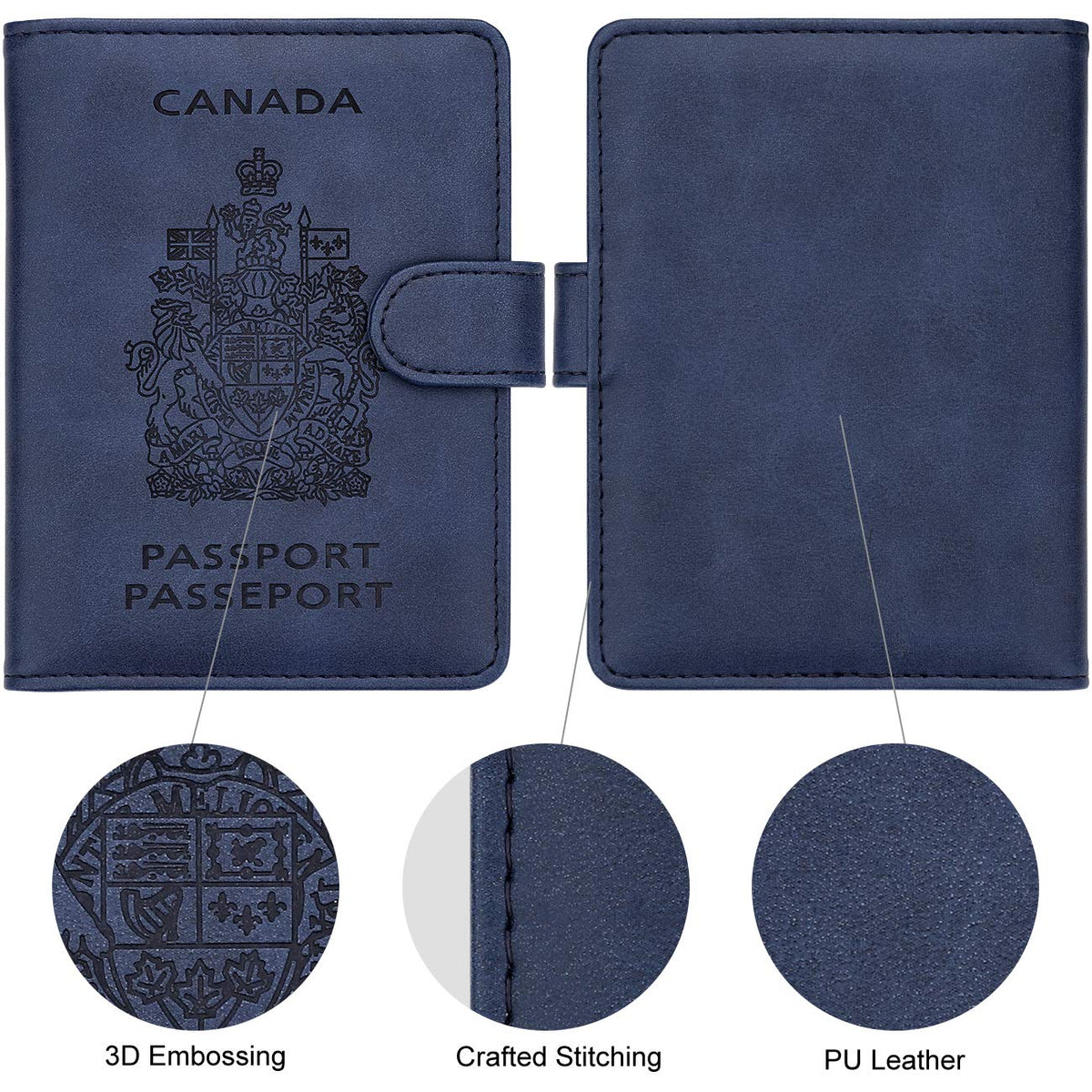 WALNEW RFID Blocking Passport Holder Travel Wallet
