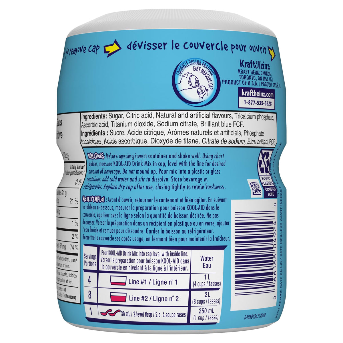 Kool-Aid Ice Blue Raspberry Lemonade Drink Mix, Pack of 12