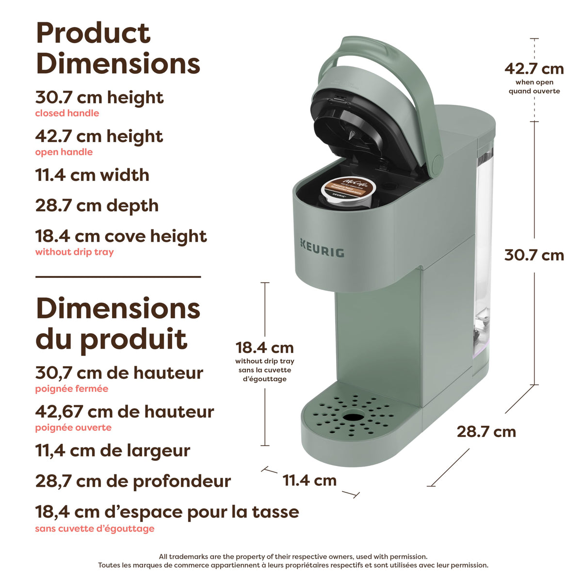 Keurig K-Mini Go Single Serve Coffee Maker, Sage