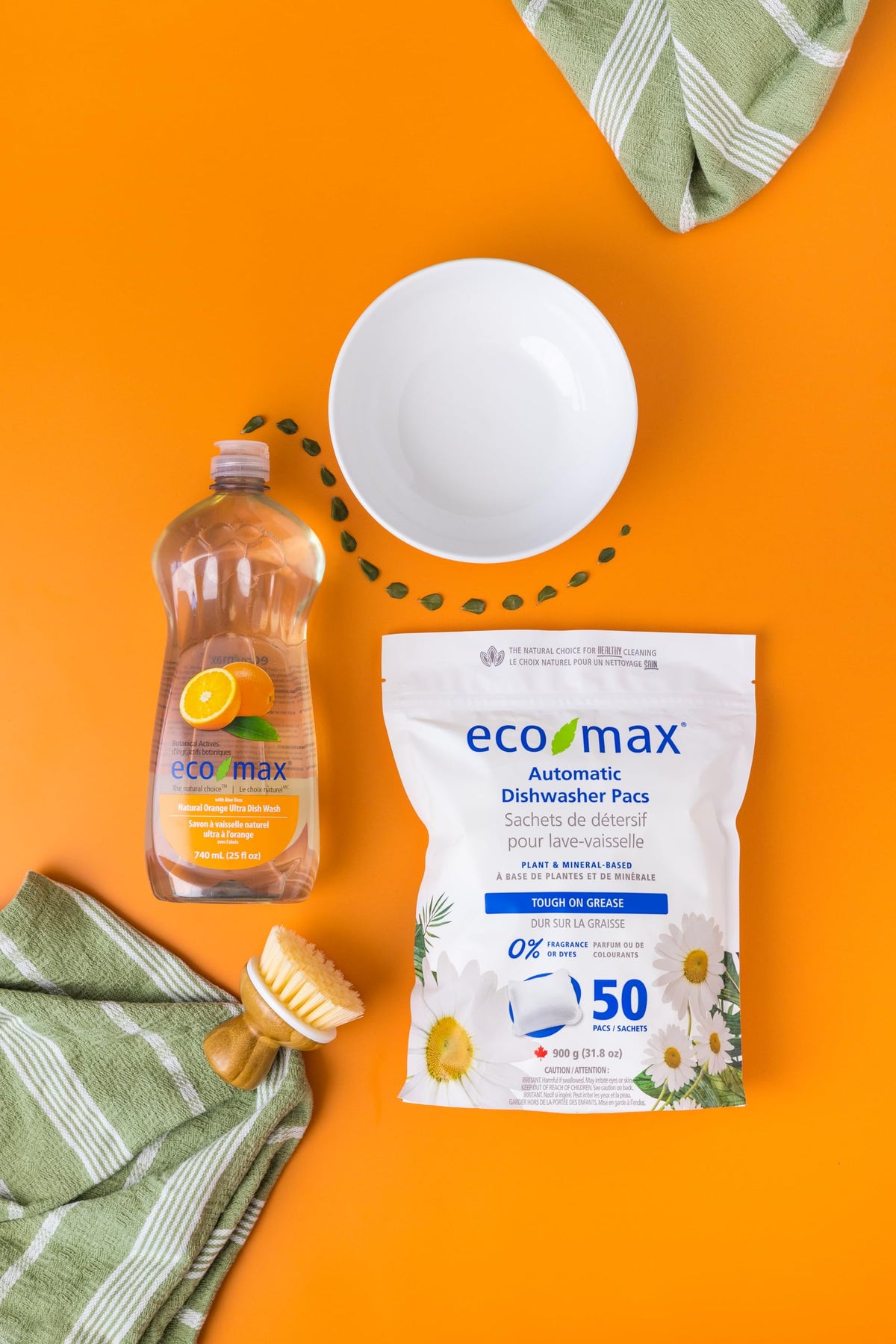 Eco-Max Automatic Dishwasher Pacs, Fragrance-Free, 50 Count