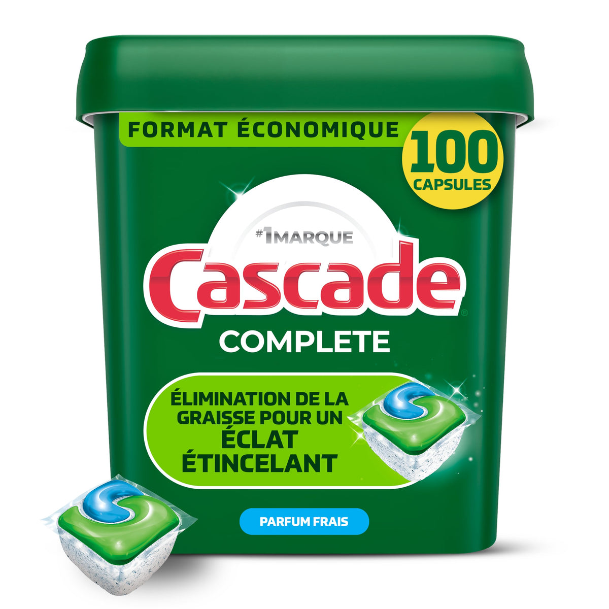 Cascade Complete Dishwasher Detergent Pods, Fresh Scent, 100 Count