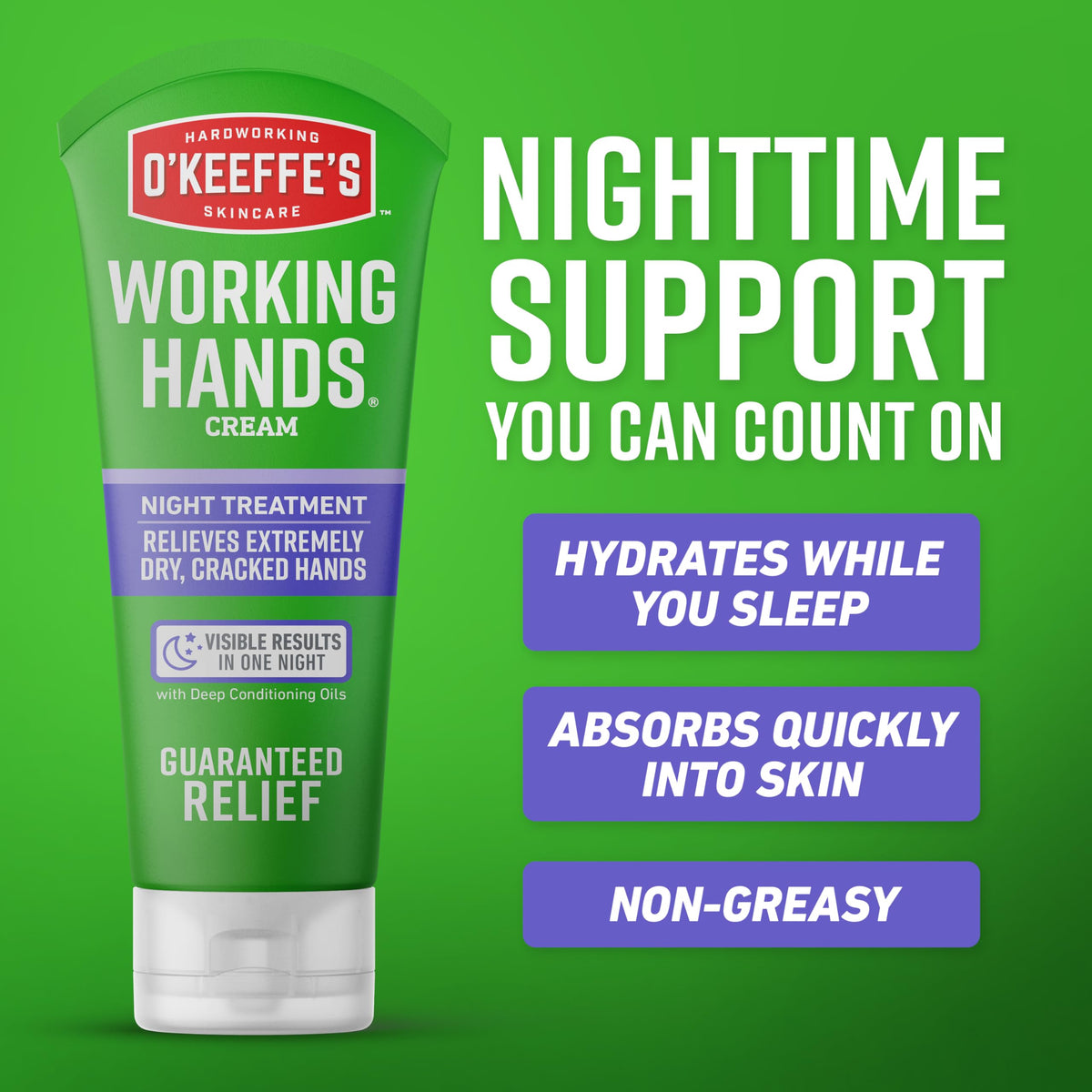 O'Keeffe's Working Hands Night Treatment Hand Cream, 198 g