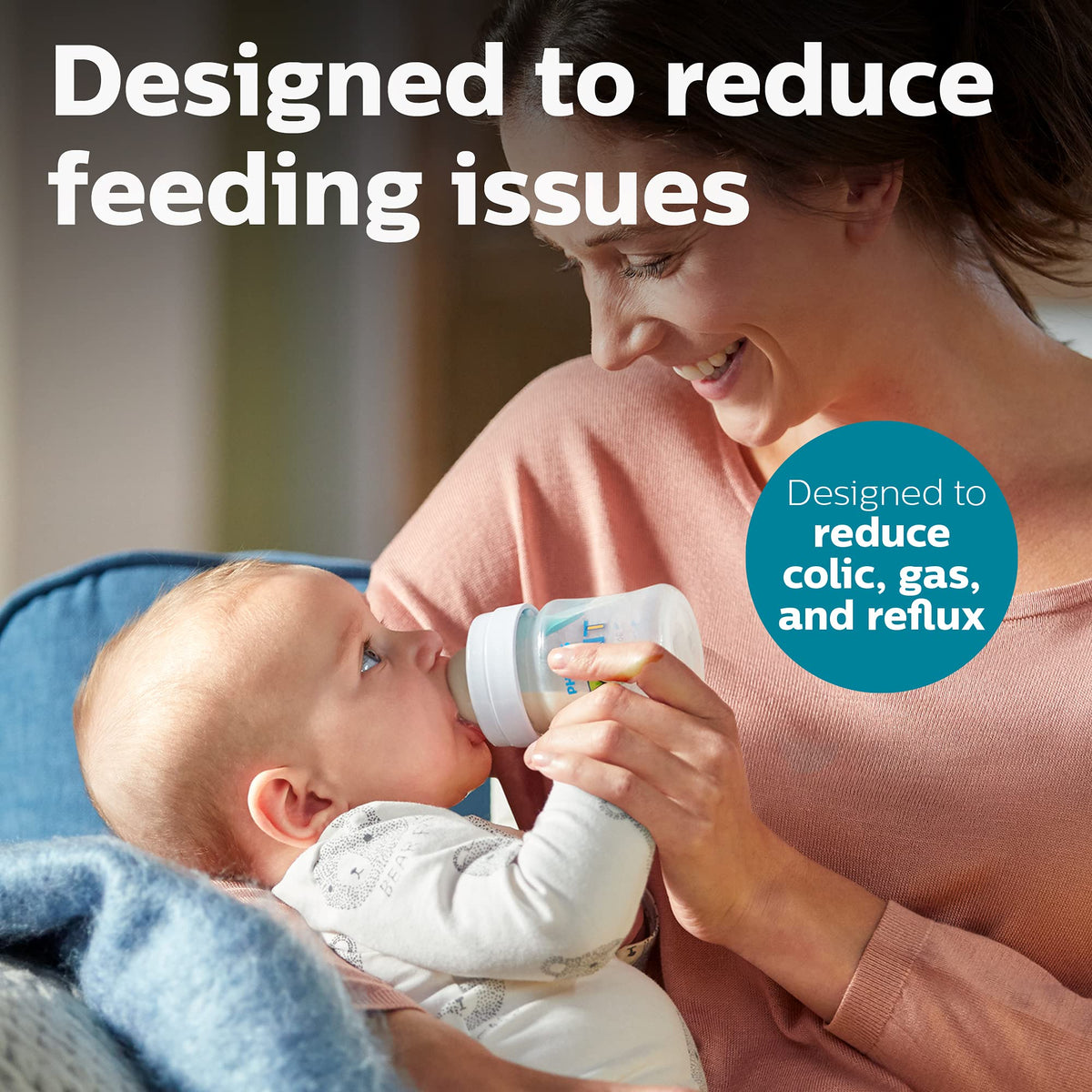 Philips Avent Anti-Colic Bottle, 4oz, 4 Pack, SCY701/04