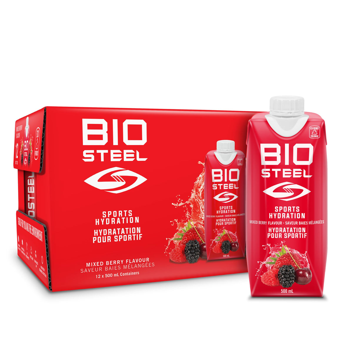 BioSteel Electrolyte Sports Drink, Mixed Berry, 12-Pack