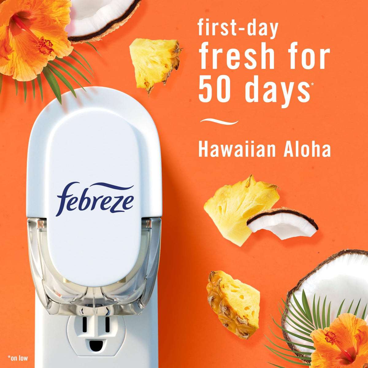 Febreze Plug In Air Freshener Refills, Hawaiian Aloha, 4 Count