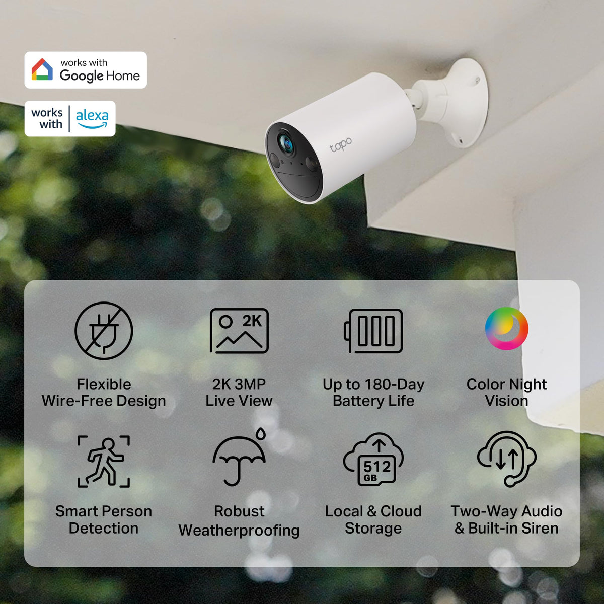 TP-Link Tapo C410 Wire-Free Outdoor 2K Security Camera