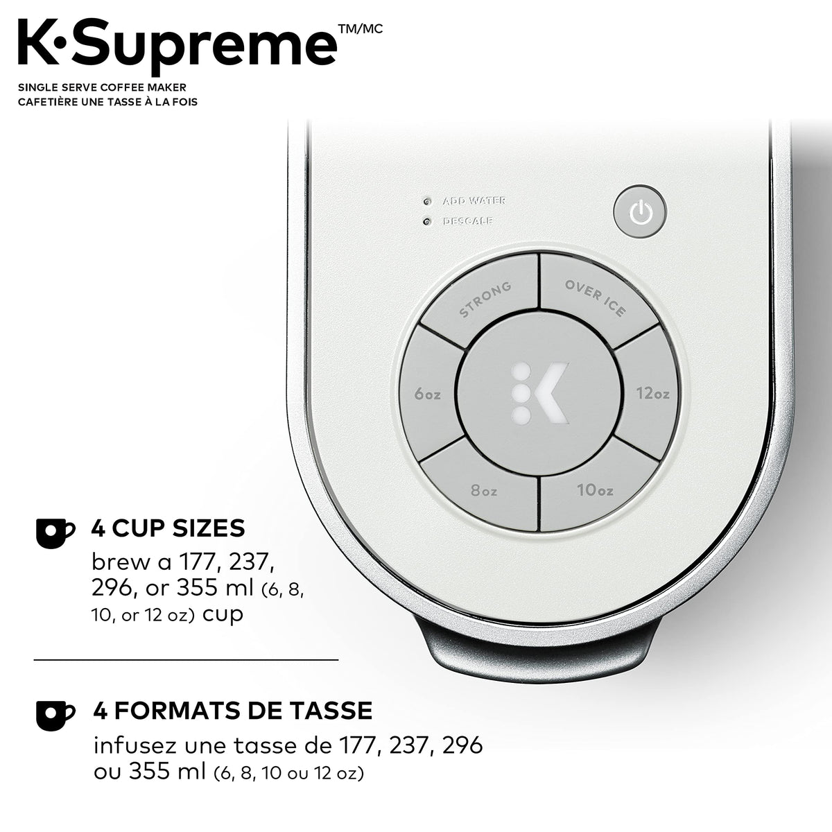Keurig K-Supreme Single Serve Coffee Maker, White