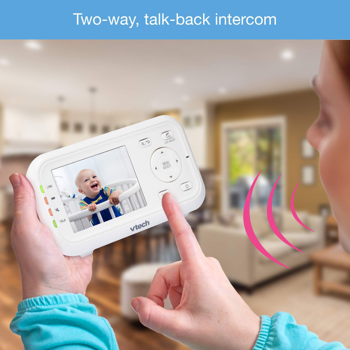 VTech VM3252-2 Digital Video Baby Monitor, 2.8 Inch, 2 Cameras, White