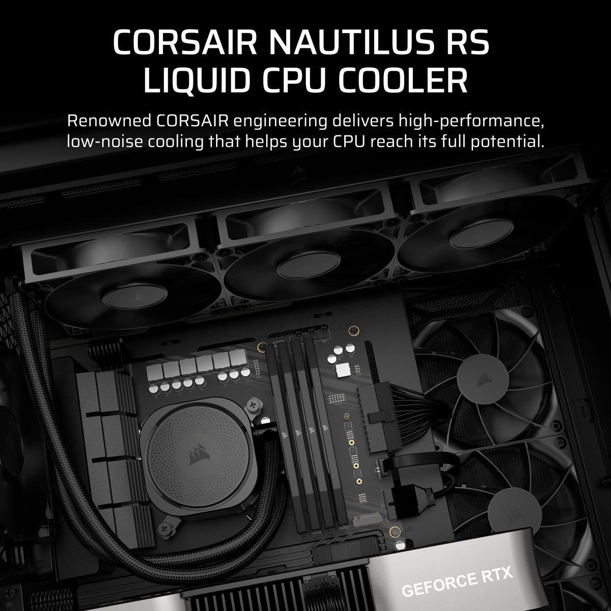 Corsair Nautilus 360 RS Liquid CPU Cooler, 360mm, Black