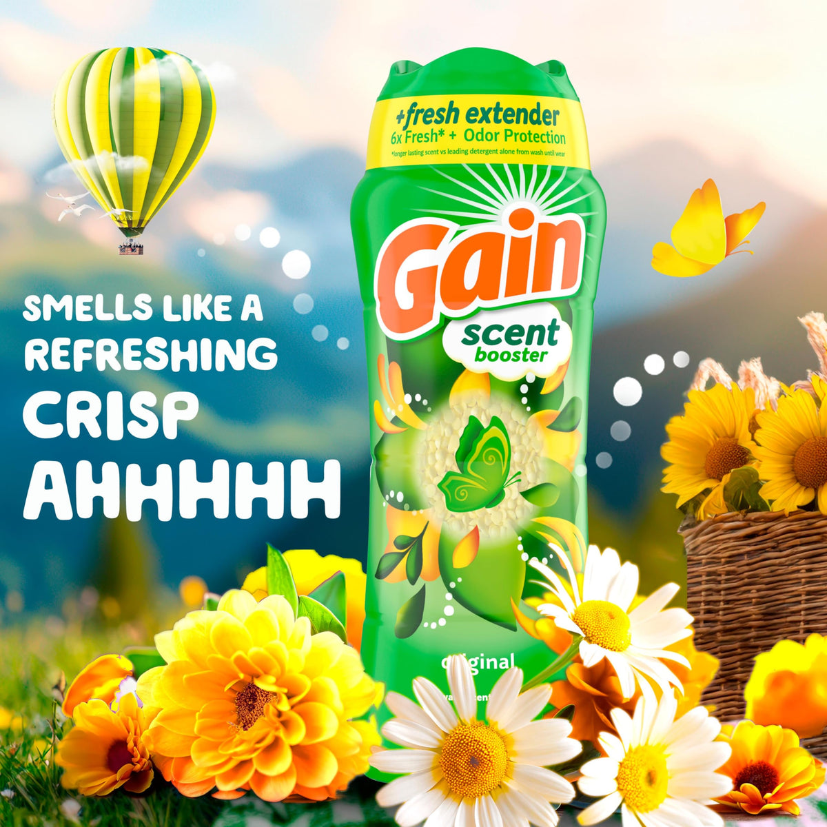 Gain In-Wash Laundry Scent Booster, Original, 853g