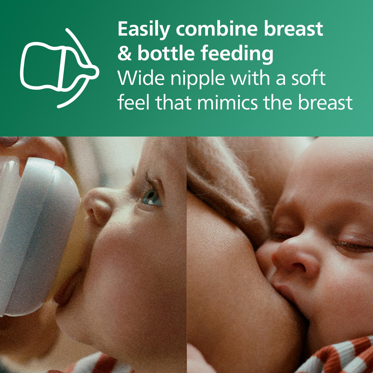 Philips Avent Natural Glass Baby Bottles, Medium Flow, 8 oz (3 Pack)