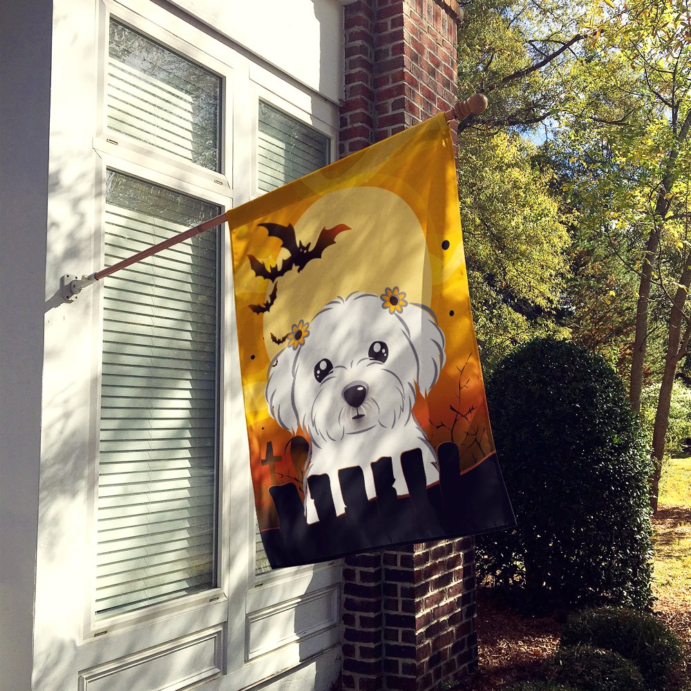 Caroline's Treasures BB1766CHF Halloween Maltese House Flag