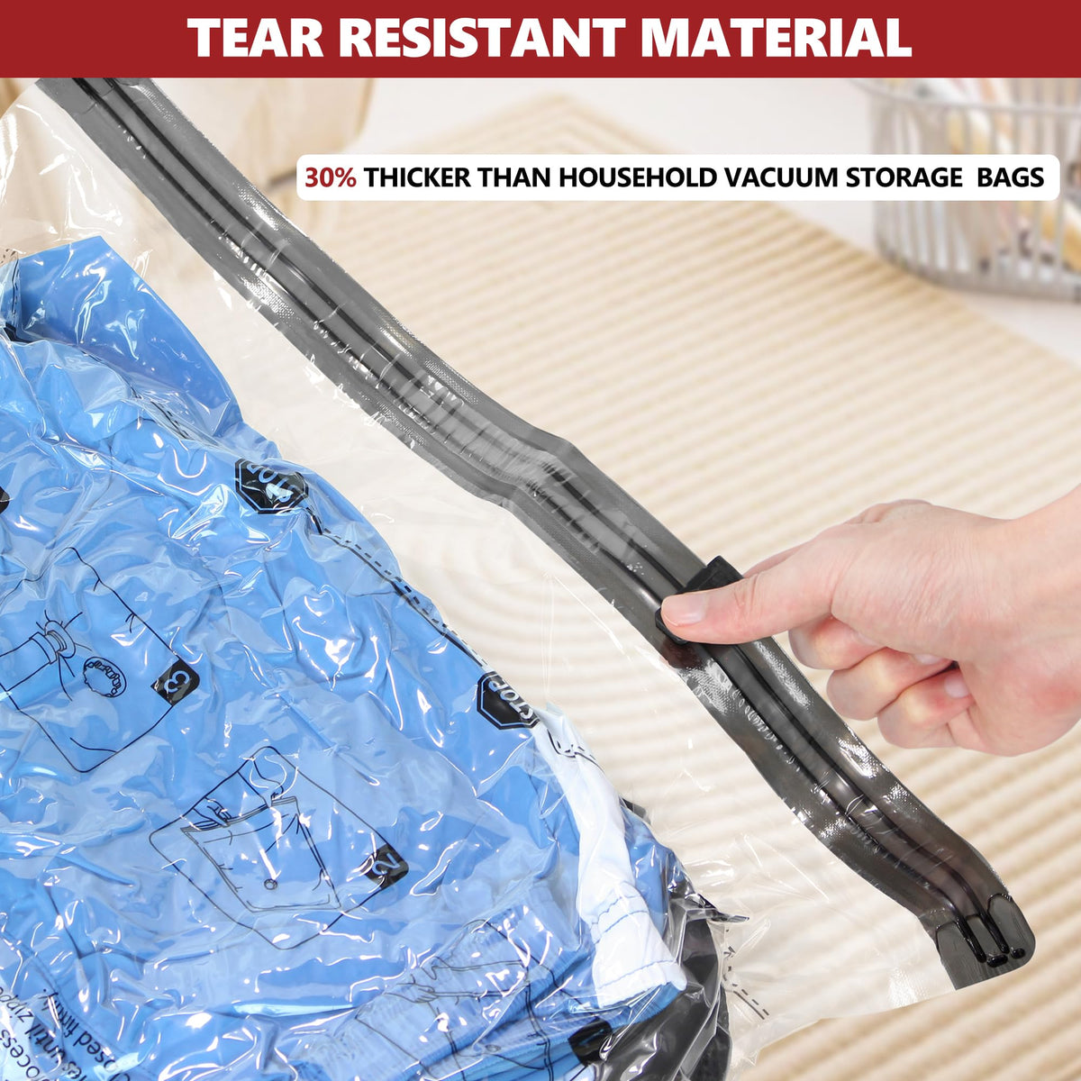 Travel Vacuum Storage Bags with Electric Pump, 12 Piece Set