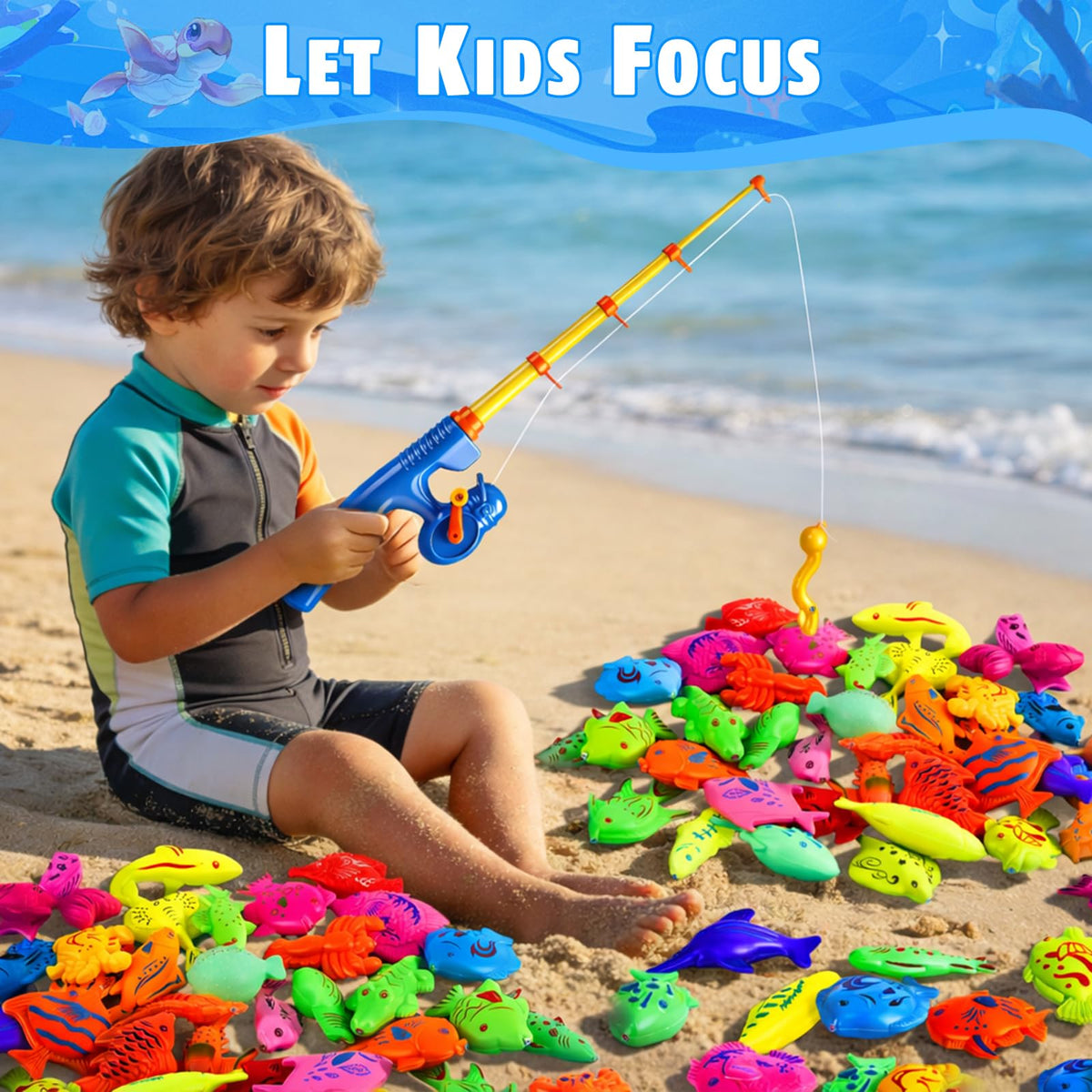 CozyBomB Magnetic Fishing Pool Toy Game for Kids