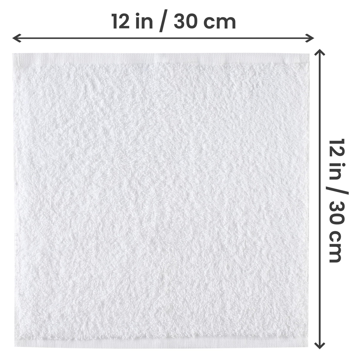 Utopia Towels Cotton Washcloths, 12 x 12 in, White, 24-Pack