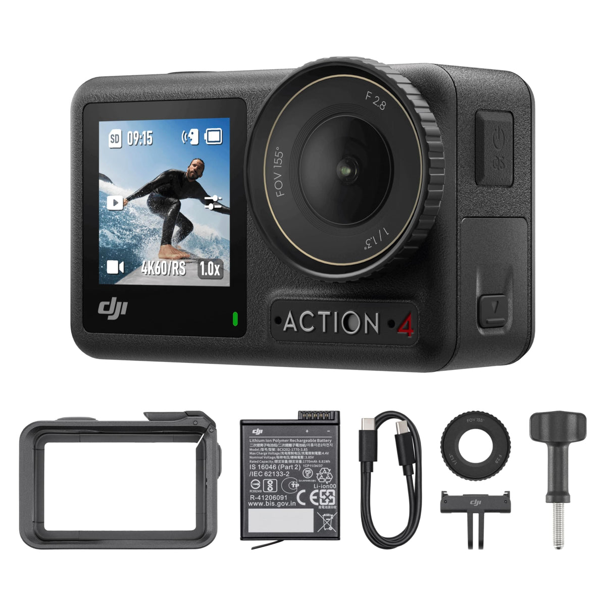 DJI Osmo Action 4 Essential Combo 4K Action Camera