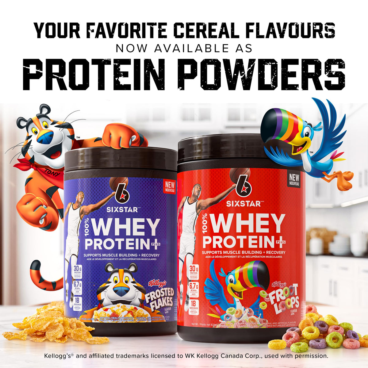 Six Star Whey Protein Powder Plus, Kellogg's Froot Loops, 18 Servings