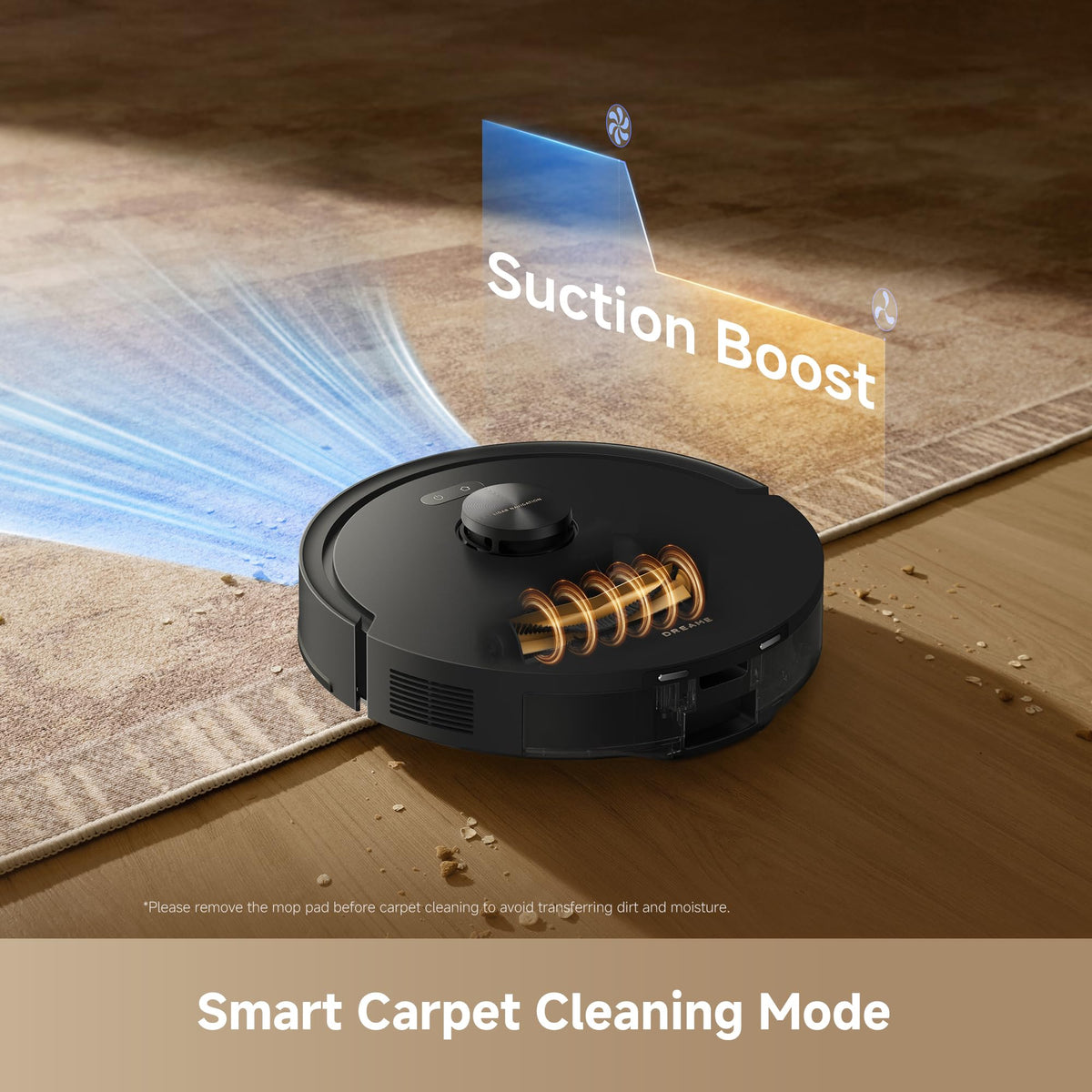 DREAME D20 Air Plus Robot Vacuum and Mop, 20,000 Pa, Black