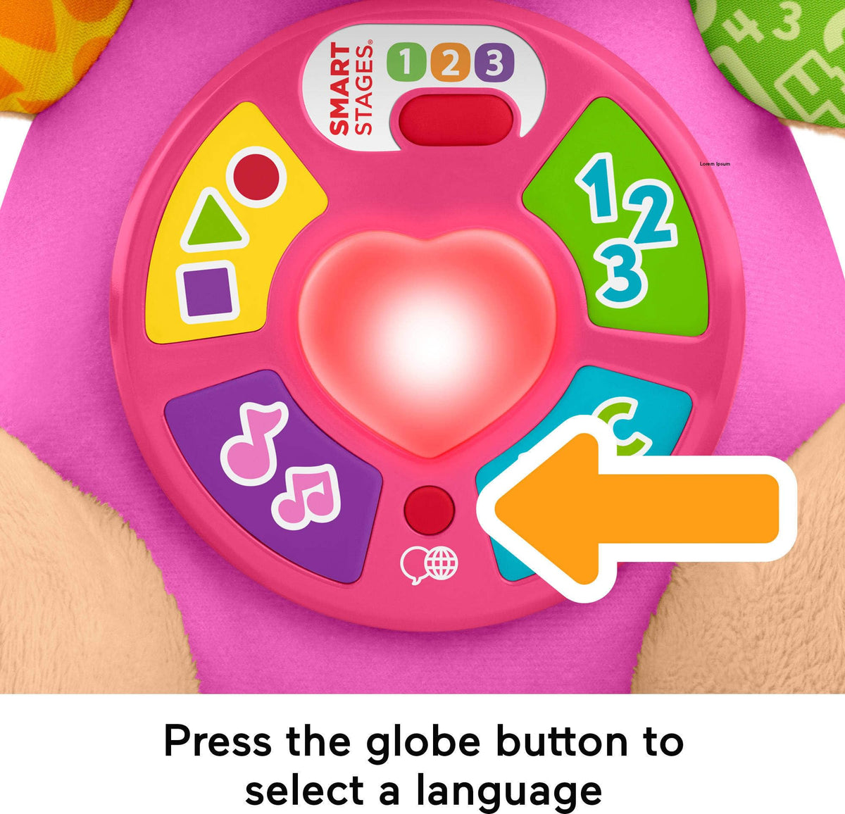Fisher-Price Laugh & Learn Smart Stages Sis Musical Plush, 6+ Months