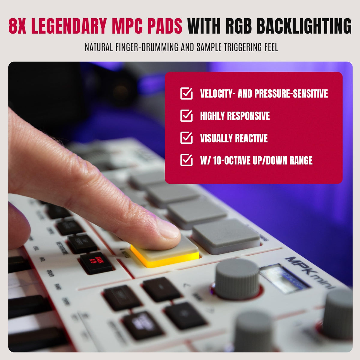 Akai Professional MPK Mini IV 25-Key MIDI Keyboard Controller, Grey