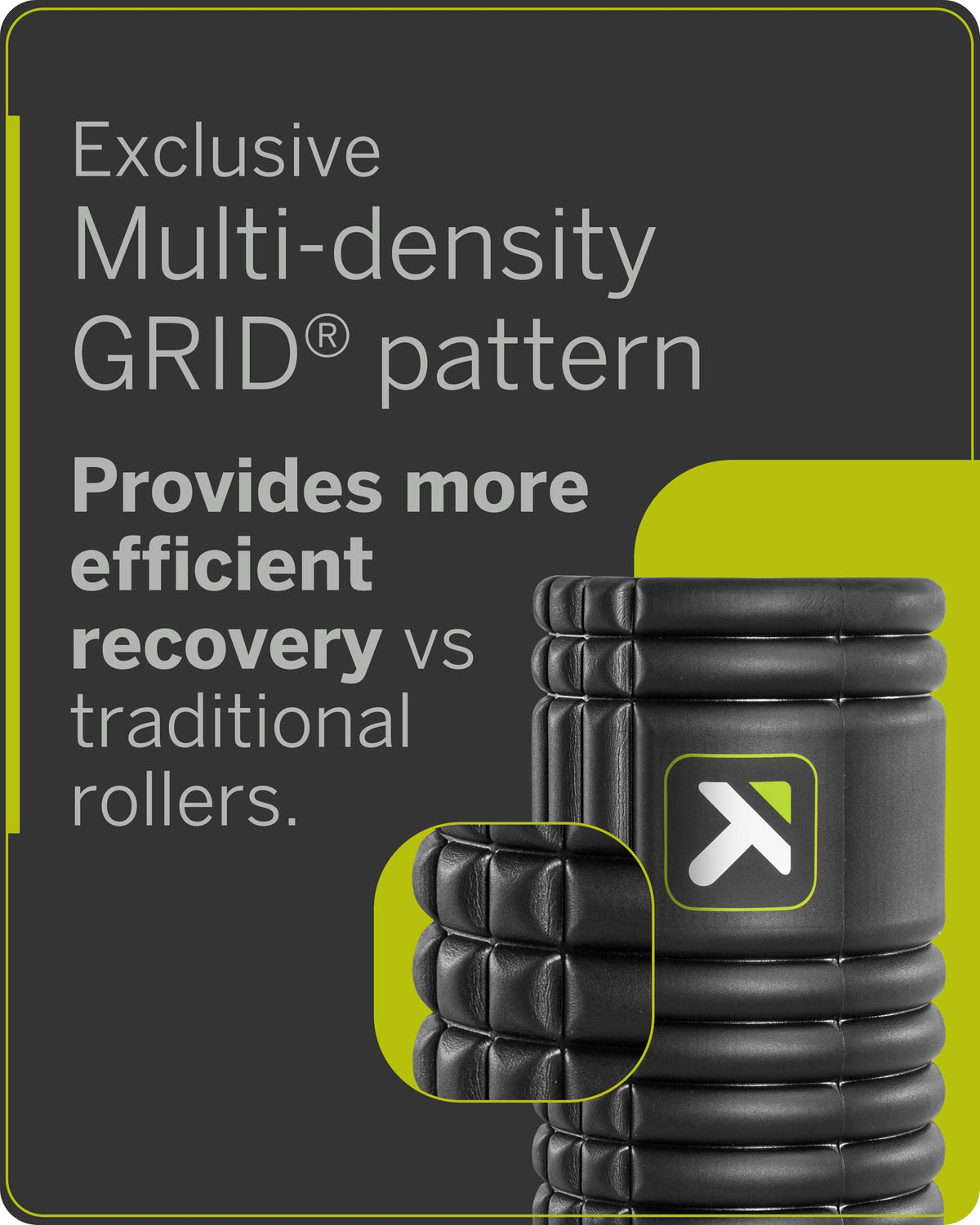 TriggerPoint Grid Foam Roller, Original, 13", Black