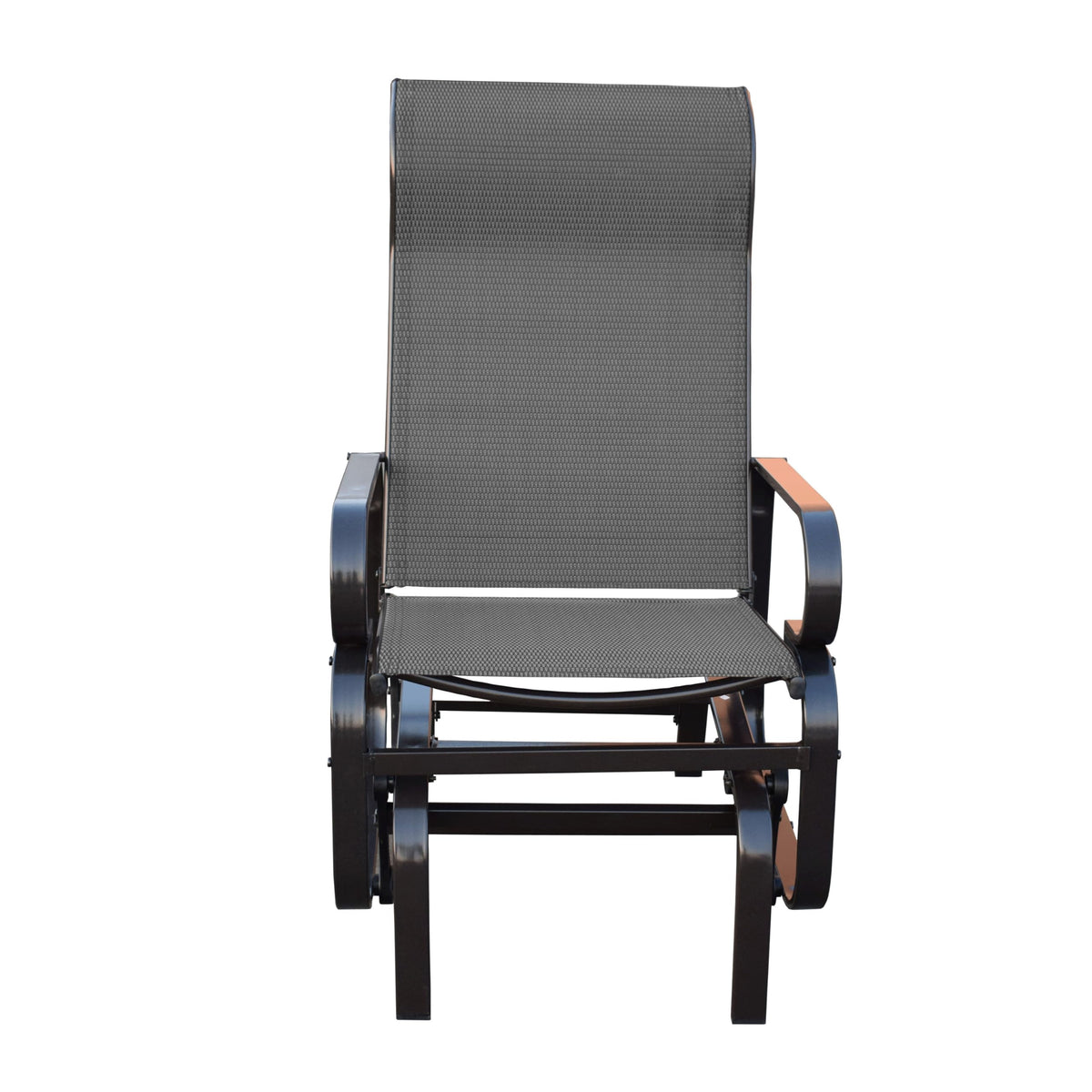 Sojag Belle Patio Glider Chair, Steel Frame, Dark Grey