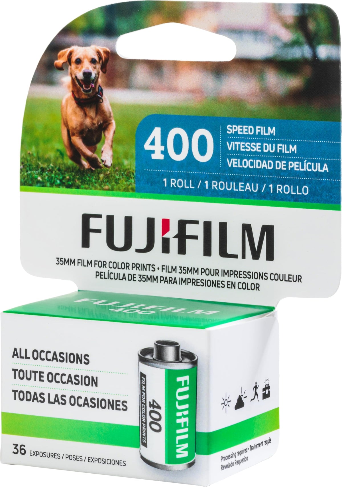 FUJIFILM ISO 400 Color Negative Film, 35mm, 36 Exposure, 1 Roll