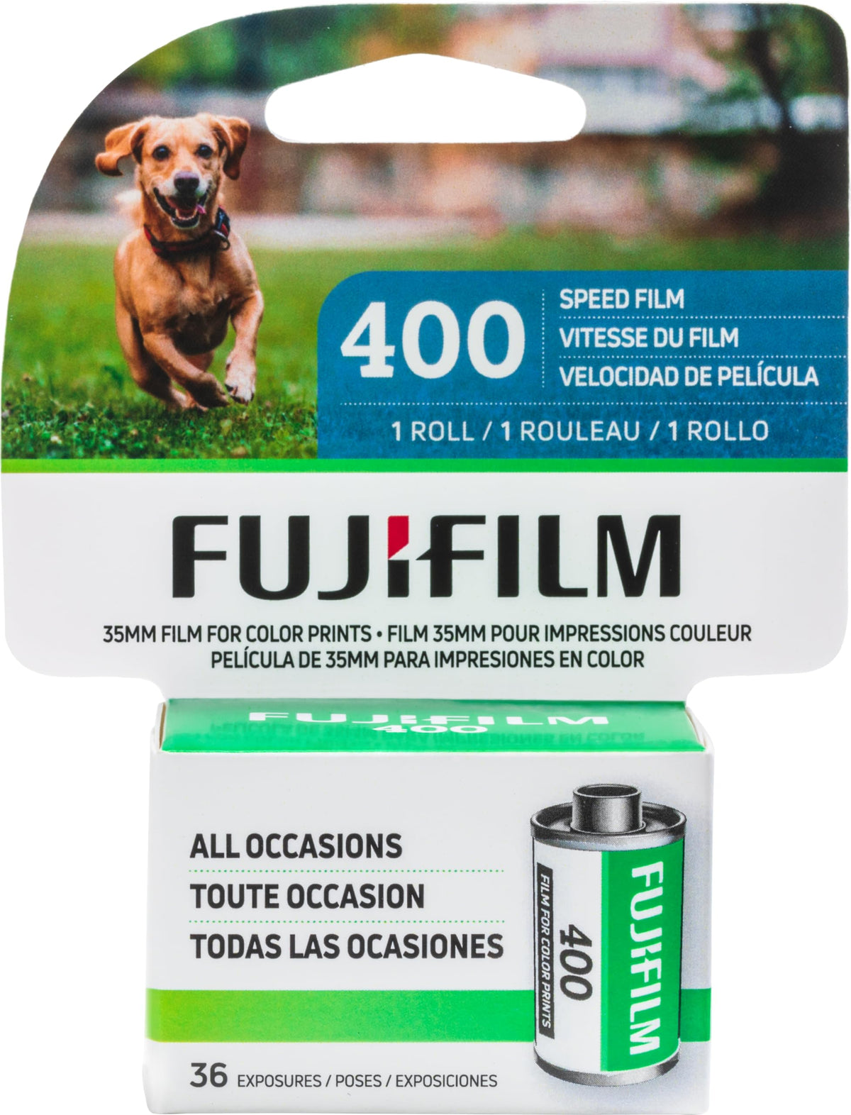FUJIFILM ISO 400 Color Negative Film, 35mm, 36 Exposure, 1 Roll
