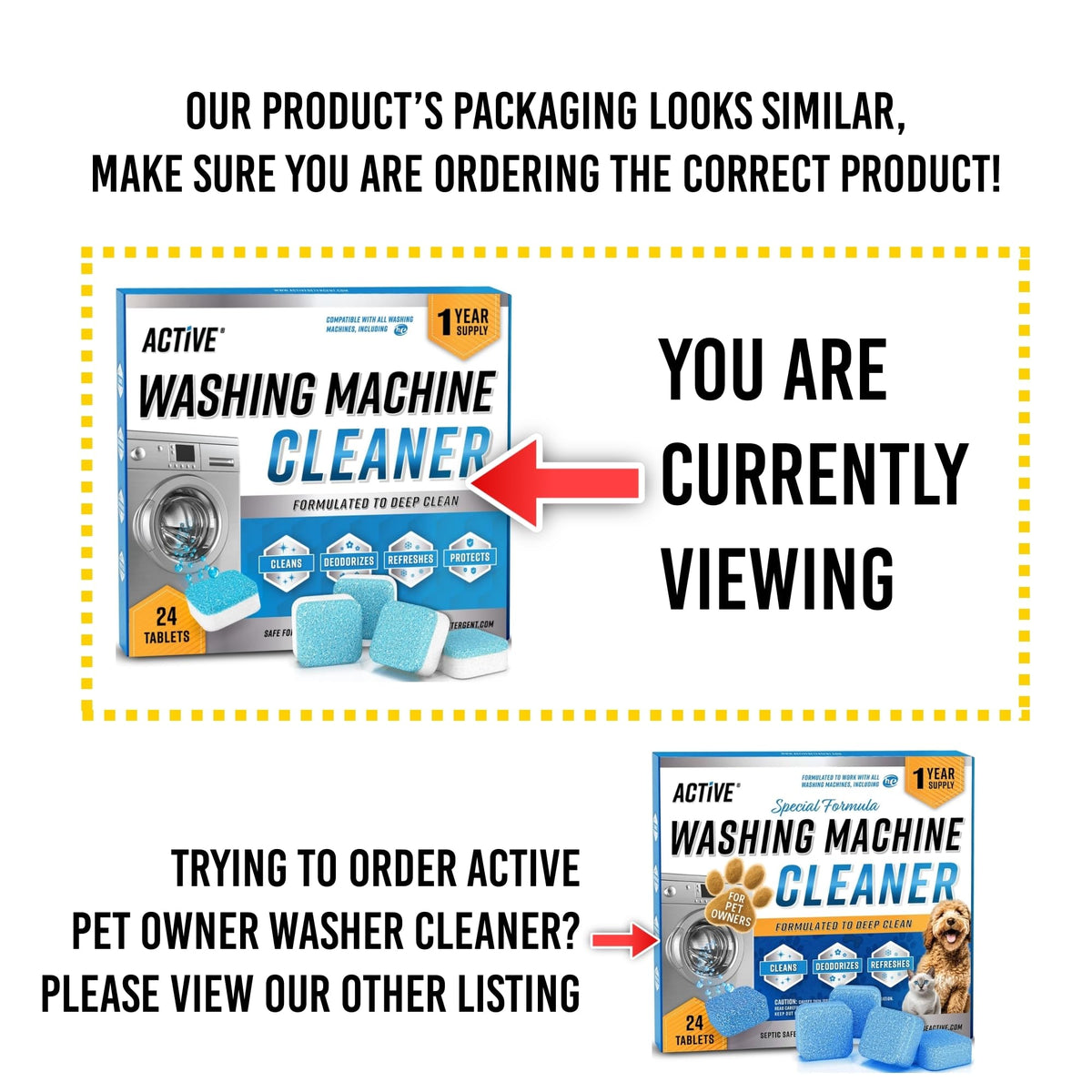 Washing Machine Cleaner Descaler Tablets, 24 Pack