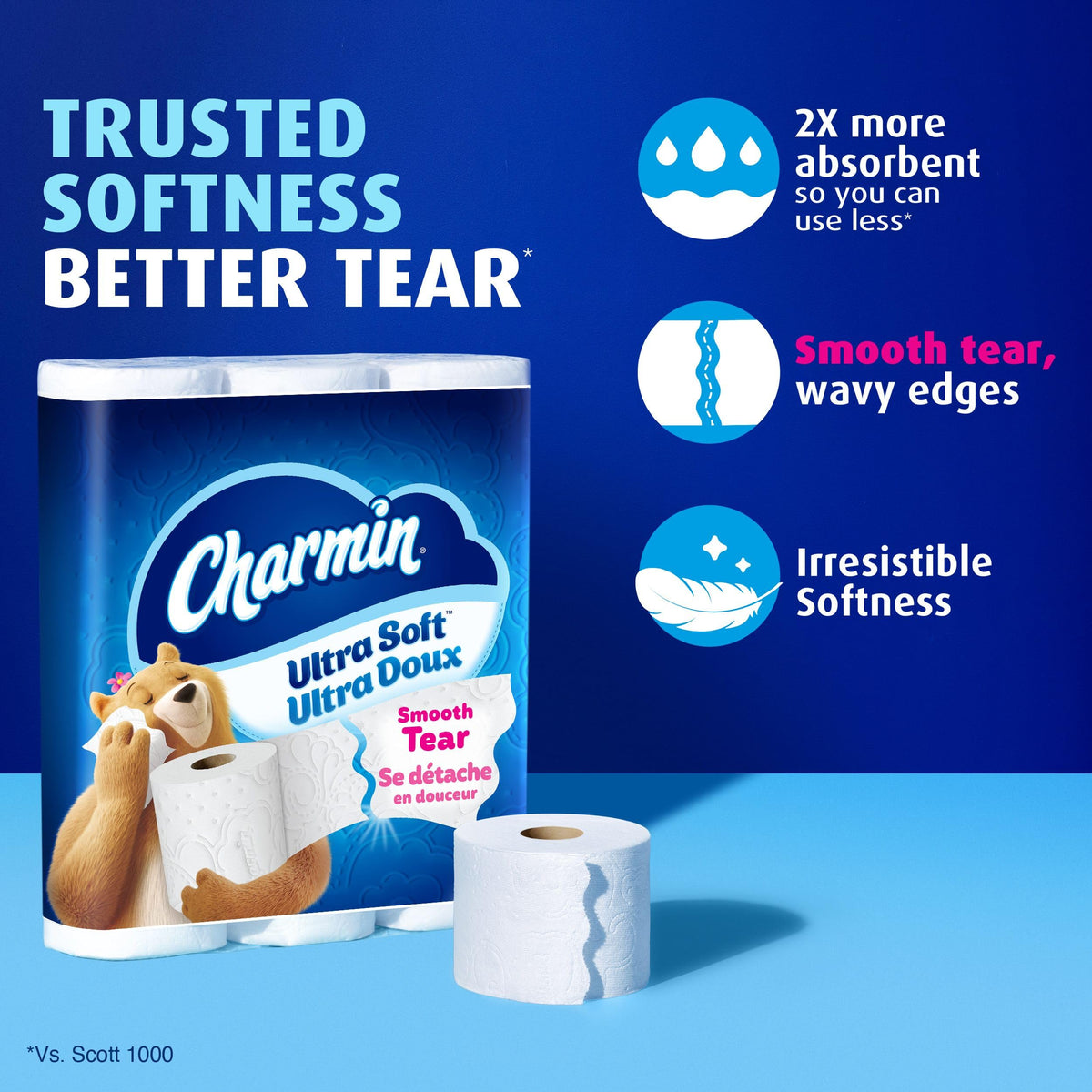Charmin Ultra Soft Toilet Paper, 18 Mega Rolls