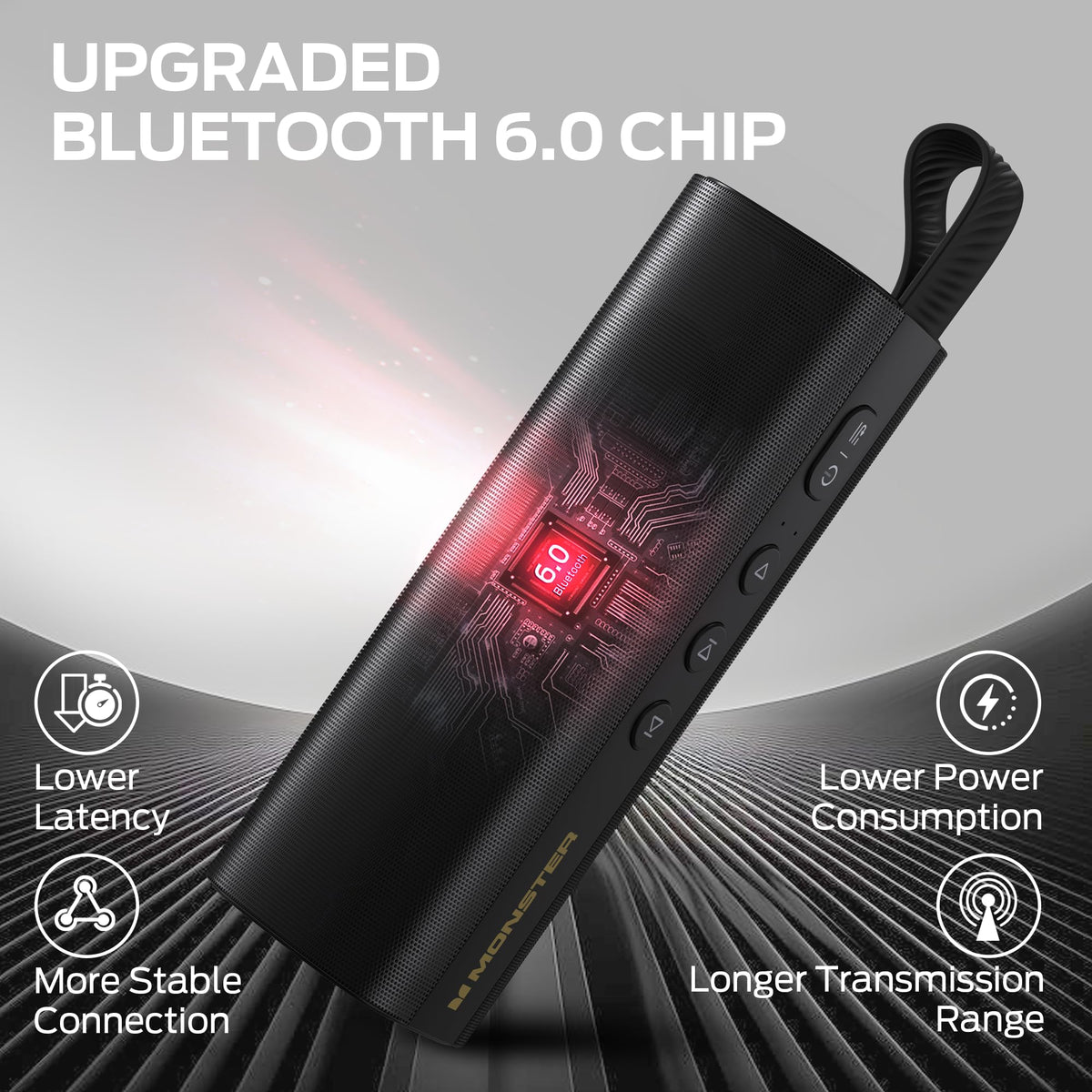 Monster S290 30W Portable Bluetooth Speaker, Black