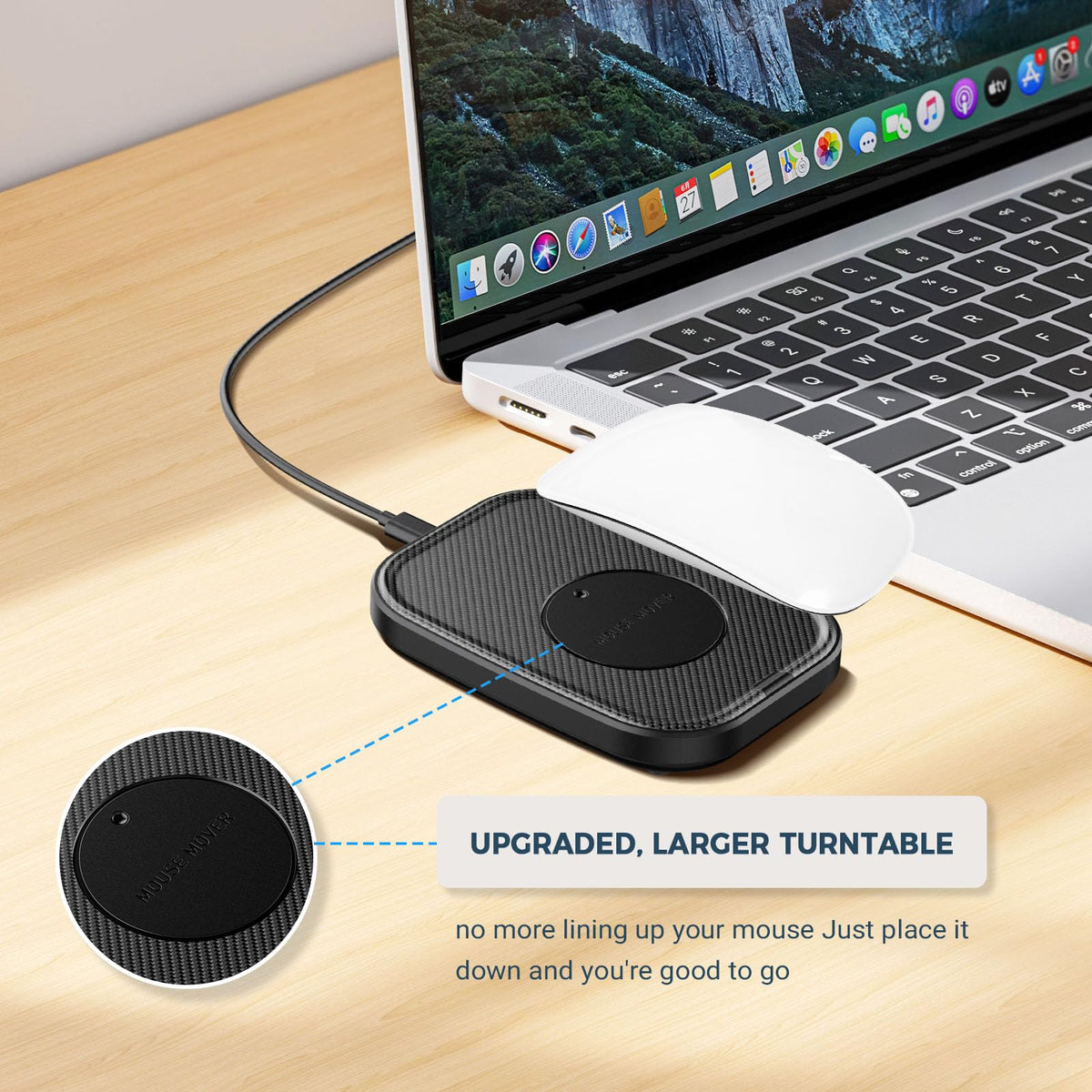 Yonktoo Undetectable Ultra Slim Mouse Jiggler, Black