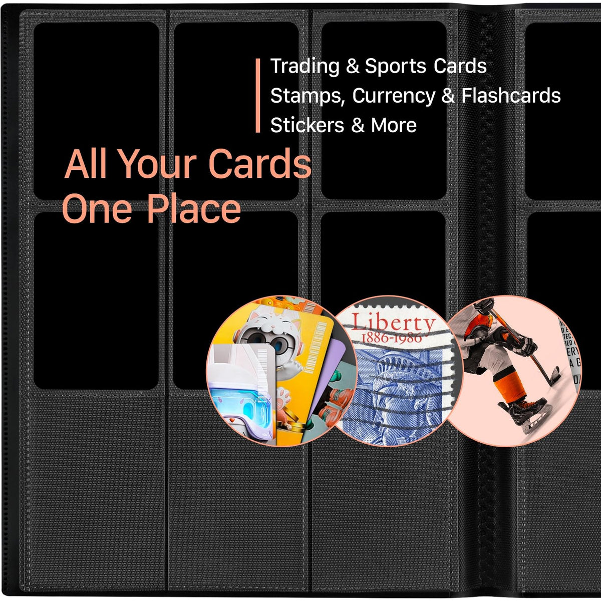 9-Pocket Trading Card Binder, 360 Cards