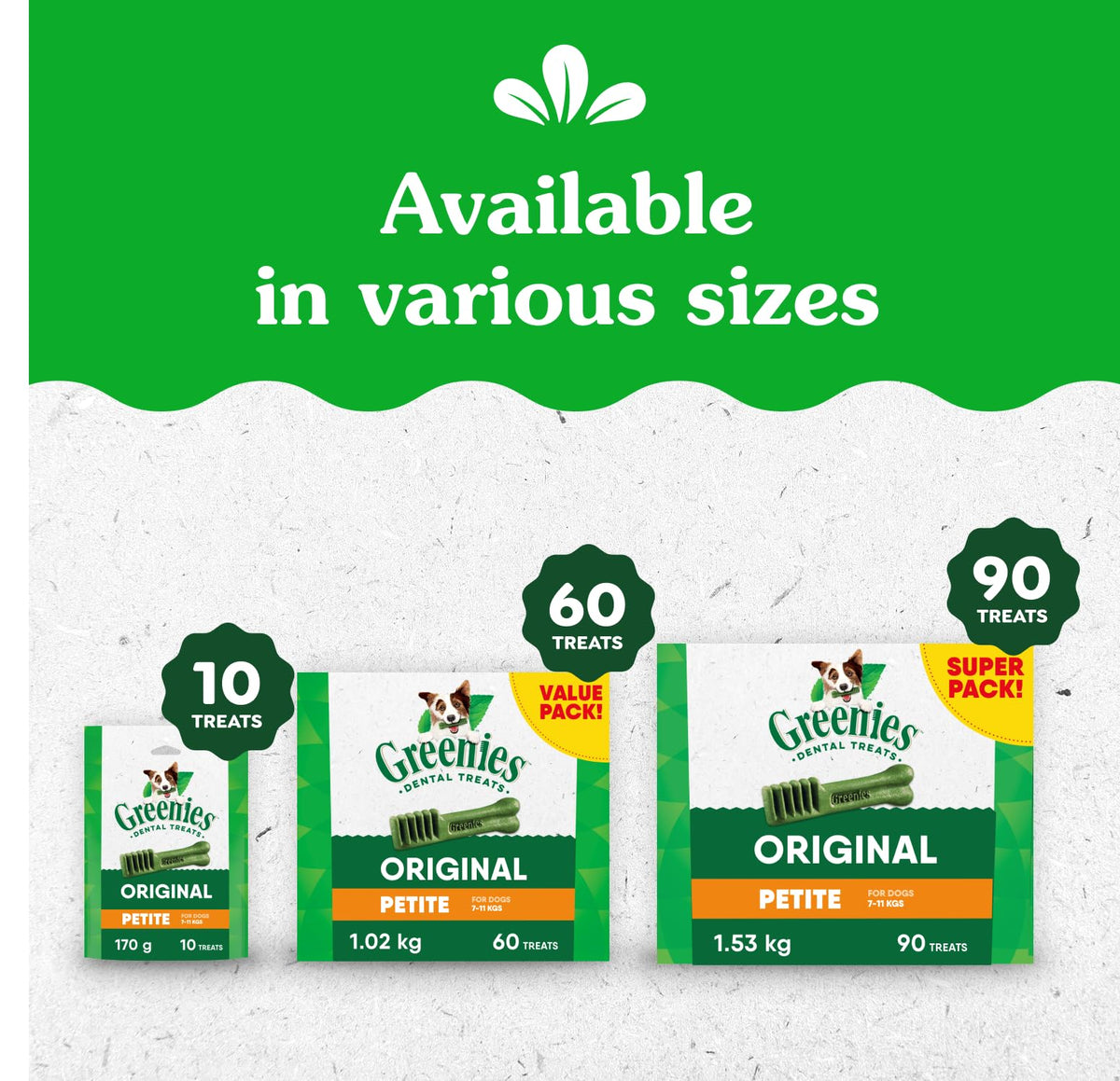 GREENIES Original Petite Dental Dog Treats, 60 Count
