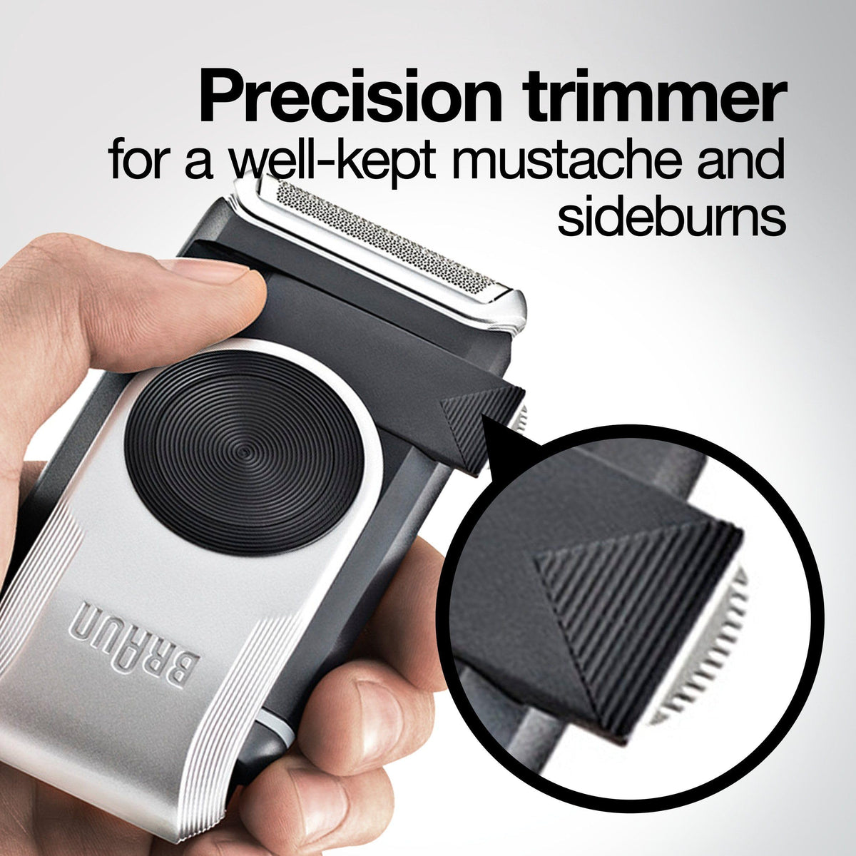 Braun M90 Mobile Shaver, Black/Silver