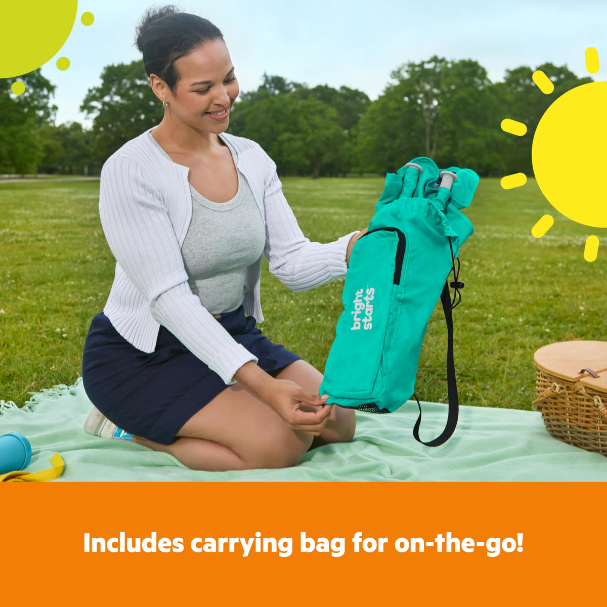 Bright Starts Pop 'N Sit Portable Booster, Teal, 6 Mos - 3 Yrs