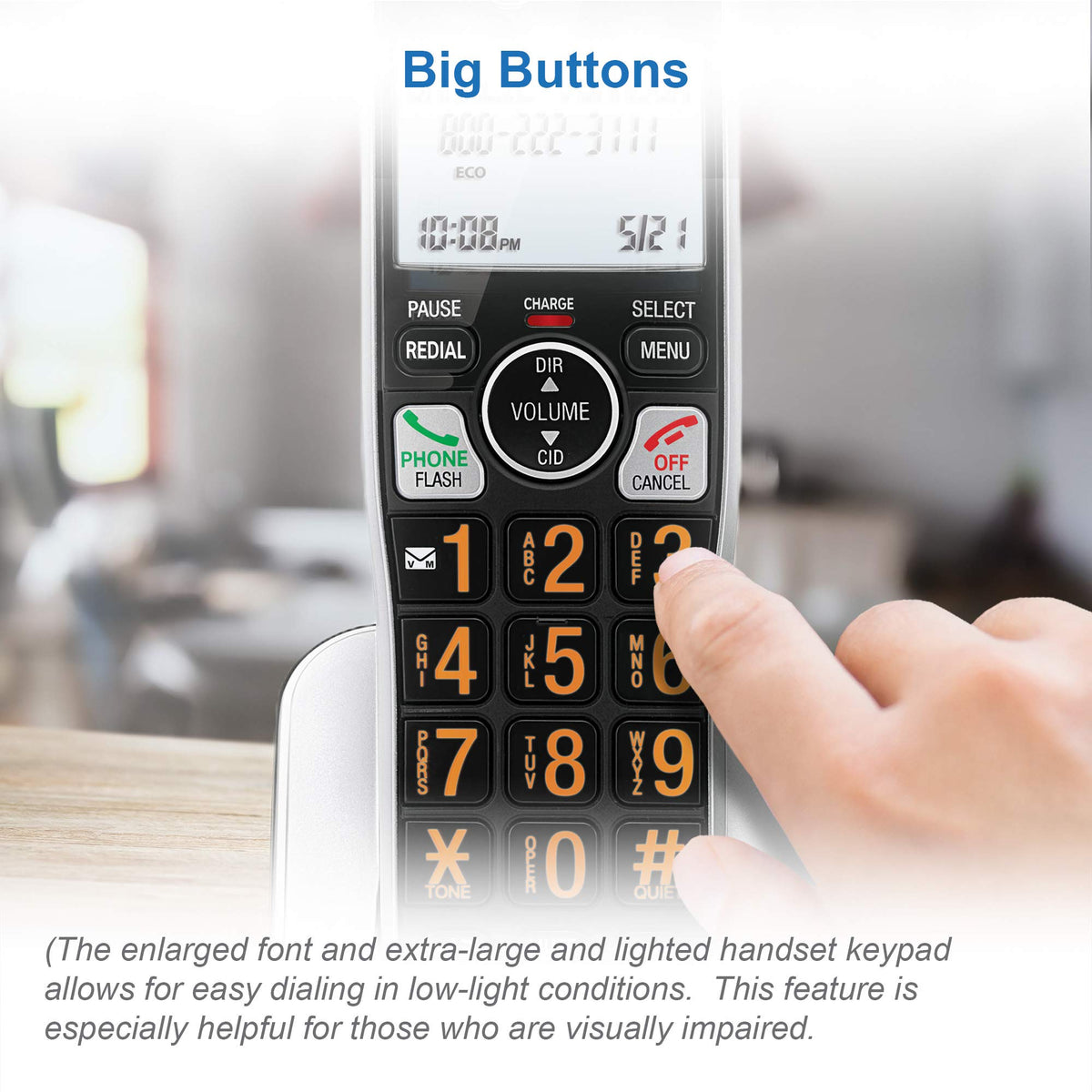 AT&T BL102-3 DECT 6.0 3-Handset Cordless Phone, Silver/Black