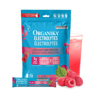 Organika Electrolytes Powder, Wild Raspberry, 20 Sachets