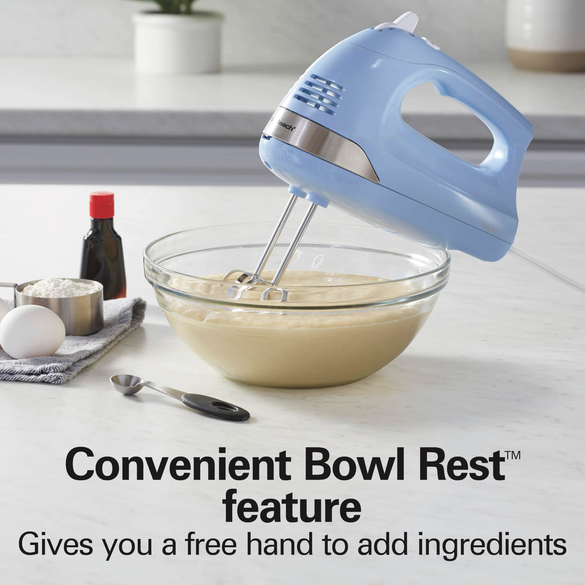 Hamilton Beach 6-Speed Electric Hand Mixer, 275W, Blue (62677J)
