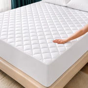 Utopia Bedding Quilted Fitted Mattress Pad, Queen, White