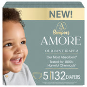 Pampers AMORE Diapers, Size 5, 132 Count