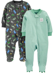Simple Joys by Carter's Boys' 2-Pack Footed Sleep and Play, 3-6 Months